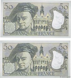 50 Francs QUENTIN DE LA TOUR Consécutifs FRANCE  1981 F.67.07 UNC-