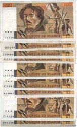 100 Francs DELACROIX modifié Lot FRANKREICH  1978 F.69.01-