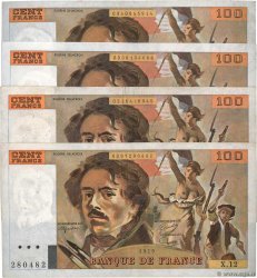 100 Francs DELACROIX modifié Lot FRANCE  1979 F.69.02- F+