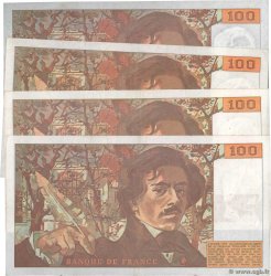 100 Francs DELACROIX imprimé en continu Lot FRANCE  1991 F.69bis.04 TTB