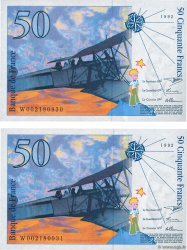 50 Francs SAINT-EXUPÉRY Consécutifs FRANKREICH  1992 F.72.01b ST