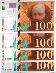 100 Francs CÉZANNE Consécutifs FRANCE  1997 F.74.01 AU