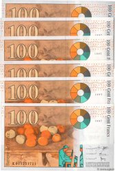 100 Francs CÉZANNE Lot FRANCIA  1997 F.74.01 AU