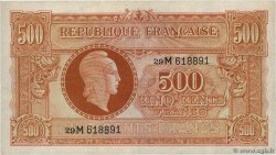 500 Francs MARIANNE fabrication anglaise FRANCIA  1945 VF.11.02 EBC