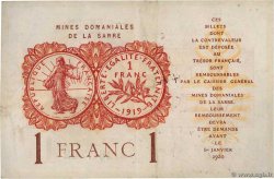 1 Franc MINES DOMANIALES DE LA SARRE FRANCIA  1919 VF.51.01 MBC