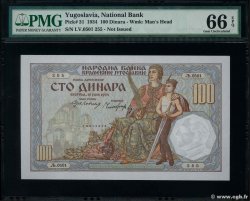 100 Dinara YUGOSLAVIA  1934 P.031 UNC