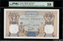 1000 Francs CÉRÈS ET MERCURE type modifié FRANKREICH  1939 F.38.34 fST