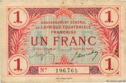 1 Franc AFRIQUE ÉQUATORIALE FRANÇAISE  1917 P.02a MBC