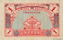 1 Franc AFRIQUE ÉQUATORIALE FRANÇAISE  1917 P.02b TTB