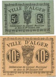 5 et 10 Centimes Lot ALGERIA Alger 1916 GB.25 et 26