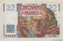 50 Francs LE VERRIER FRANKREICH  1951 F.20.18