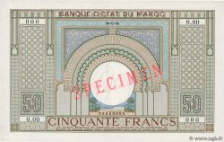 50 Francs Spécimen MOROCCO  1935 P.21s AU