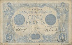 5 Francs BLEU lion inversé FRANKREICH  1916 F.02bis.04