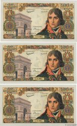 100 Nouveaux Francs BONAPARTE Consécutifs FRANCE  1960 F.59.07 SUP+