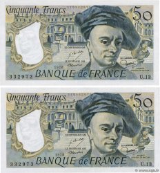 50 Francs QUENTIN DE LA TOUR Consécutifs FRANCE  1978 F.67.03 XF