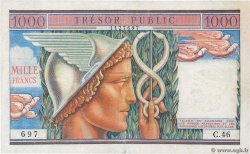 1000 Francs TRÉSOR PUBLIC FRANCE  1955 VF.35.01 pr.TTB