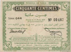50 Centimes TUNISIA  1919 P.45a