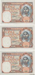 5 Francs Consécutifs ALGERIA  1933 P.077a AU-