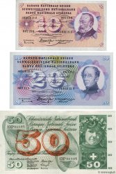 10 à 50 Francs SWITZERLAND  1961 P.LOT VF