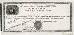 20 Francs Non émis FRANCE  1803 PS.245b SPL