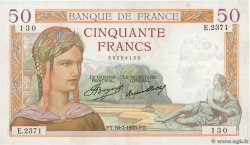 50 Francs CÉRÈS FRANCE  1935 F.17.13 XF-