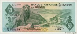 50 Francs CONGO, DEMOCRATIC REPUBLIC  1962 P.005a XF+