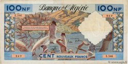100 Nouveaux Francs ALGERIA  1961 P.121b BB