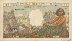 1000 Francs YIBUTI  1938 P.10 MBC