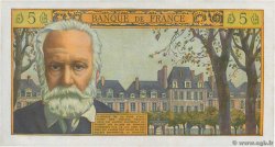 5 Nouveaux Francs VICTOR HUGO FRANCE  1959 F.56.01 XF-