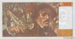 100 Francs DELACROIX imprimé en continu Fauté FRANCIA  1990 F.69bis.02b BB