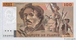 100 Francs DELACROIX imprimé en continu FRANCE  1993 F.69bis.08 UNC-