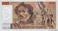 100 Francs DELACROIX imprimé en continu FRANKREICH  1993 F.69bis.08 fST+