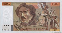 100 Francs DELACROIX 442-1 & 442-2 FRANCE  1995 F.69ter.02c UNC-