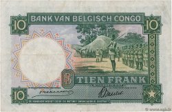 10 Francs CONGO BELGA  1941 P.14 BB