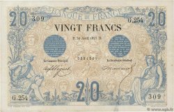 20 Francs NOIR FRANKREICH  1875 F.09.02