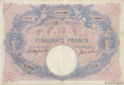 50 Francs BLEU ET ROSE FRANCIA  1906 F.14.18 q.BB