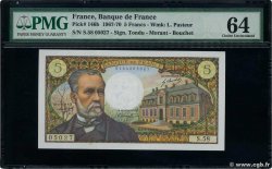 5 Francs PASTEUR FRANCIA  1967 F.61.05 q.FDC