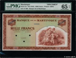 1000 Francs Spécimen MARTINIQUE  1943 P.21s FDC