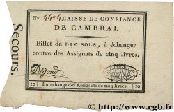 10 Sols FRANCE Regionalismus und verschiedenen Cambrai 1792 Kc.59.020 VZ
