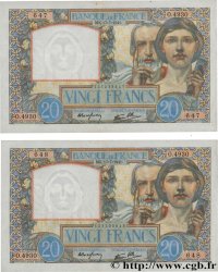 20 Francs TRAVAIL ET SCIENCE Consécutifs FRANCE  1941 F.12.16