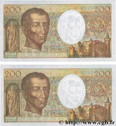 200 Francs MONTESQUIEU Modifié Consécutifs FRANCE  1994 F.70/2.01 pr.NEUF