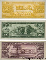 100, 200 et 500 Pesos Lot PHILIPPINES  1949 P.139a au P.141a SPL