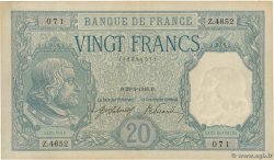 20 Francs BAYARD FRANCE  1918 F.11.03 XF