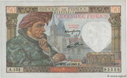 50 Francs JACQUES CŒUR FRANCIA  1941 F.19.16