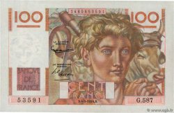 100 Francs JEUNE PAYSAN filigrane inversé FRANCIA  1954 F.28bis.05 EBC+