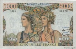 5000 Francs TERRE ET MER FRANCIA  1953 F.48.09