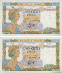500 Francs LA PAIX Consécutifs FRANKREICH  1942 F.32.41 fST+