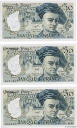 50 Francs QUENTIN DE LA TOUR Consécutifs FRANCIA  1985 F.67.11