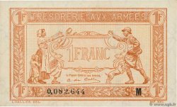 1 Franc TRÉSORERIE AUX ARMÉES 1917 FRANCIA  1917 VF.03.13 AU+