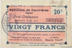 20 Francs FRANCE régionalisme et divers Courrieres 1915 JP.62-0329 SUP